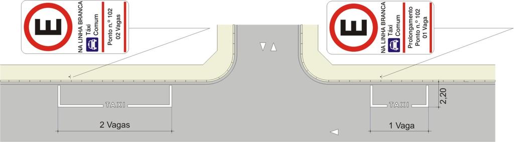 Exemplo n.º 2 A Figura 1.15 apresenta o desmembramento do ponto n.º 101, composto de 3 vagas divididas em um trecho de 2 vagas e outro com 1 vaga.