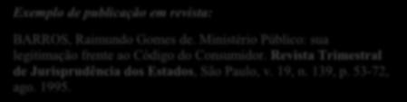 20 existente. Os elementos essenciais são: entidade responsável e/ou autor, título em negrito: subtítulo (se houver), número da patente e datas (período de registro). MACIEL FILHO, Othon Espindola.