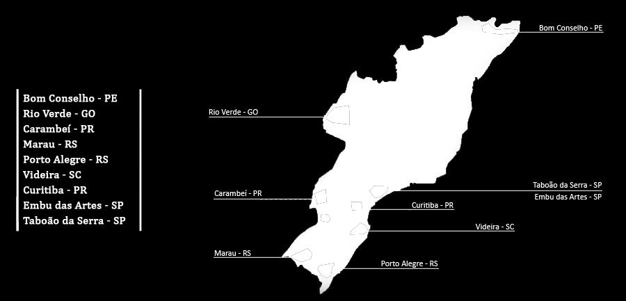 ÁREA DE ATUAÇÃO: A Solução Transporte conta com nove filiais localizadas em pontos