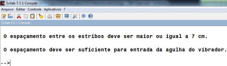 5 Conclusão Em virtude dos argumentos apresentados, foi possível inferir que a programação que auxilia na automatização do dimensionamento de vigas retangulares de concreto armado atingiu as metas