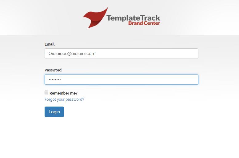 Para logar no sitema, é necessário acessá-lo através do endereço www.templatetrack.