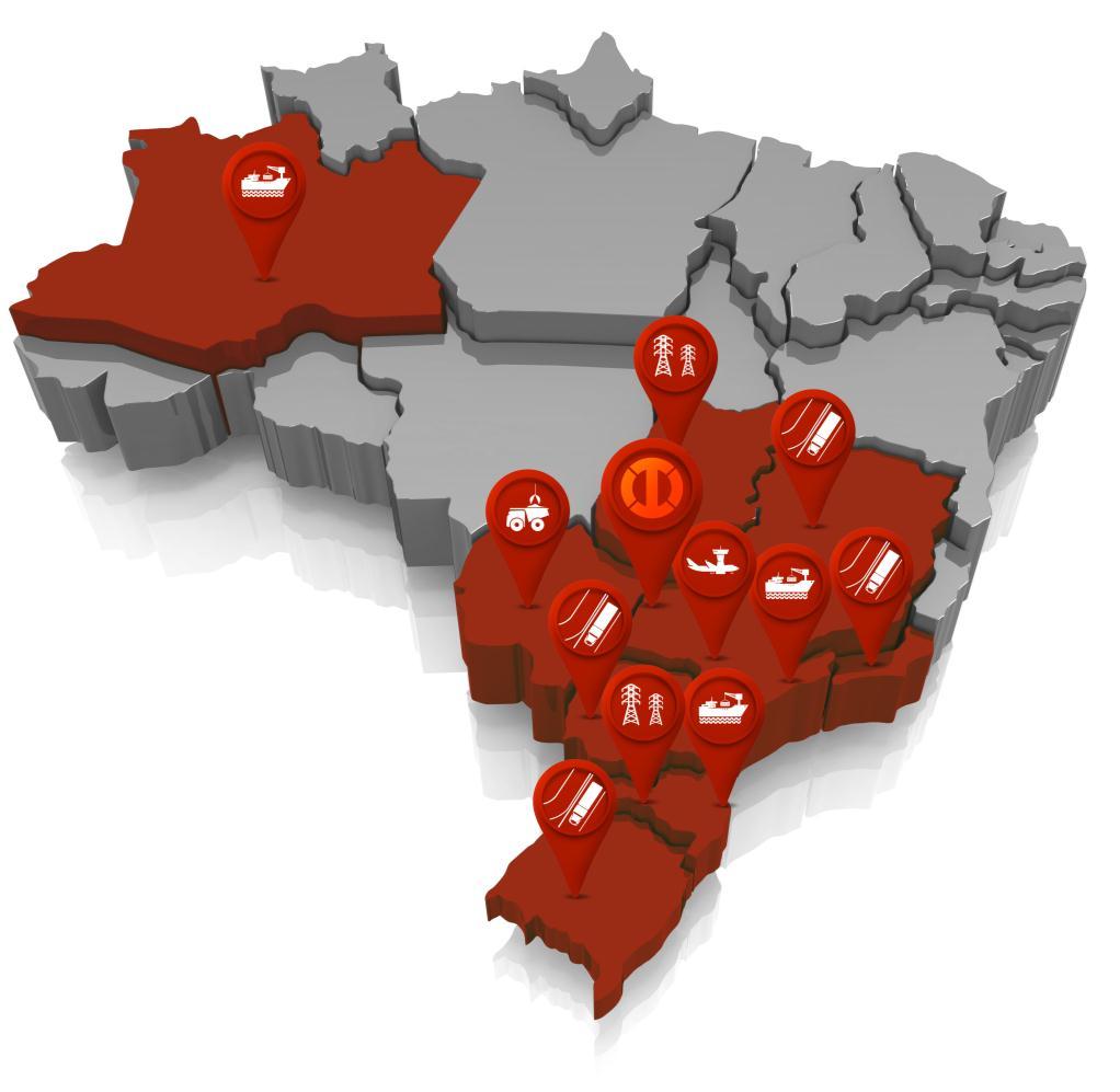 Diversificação de Ativos Atraentes Concessão de Rodovias 640 Km de rodovias, estrategicamente localizadas no Rio de Janeiro, Minas Gerais, Paraná e Rio Grande do Sul.