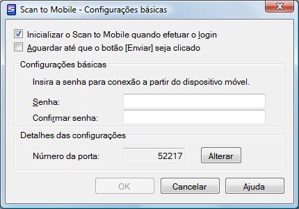 O ícone do Scan to Mobile é exibido na barra de tarefas quando o arquivo é salvo no dispositivo móvel.