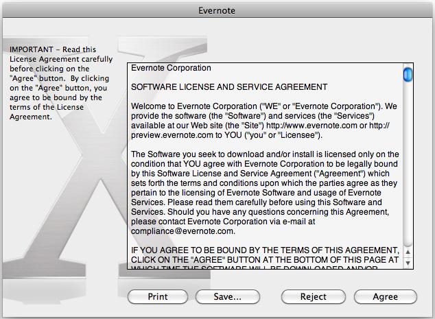 Instalando no Mac OS 5. Para concordar com os termos do contrato, clique o botão [Agree].