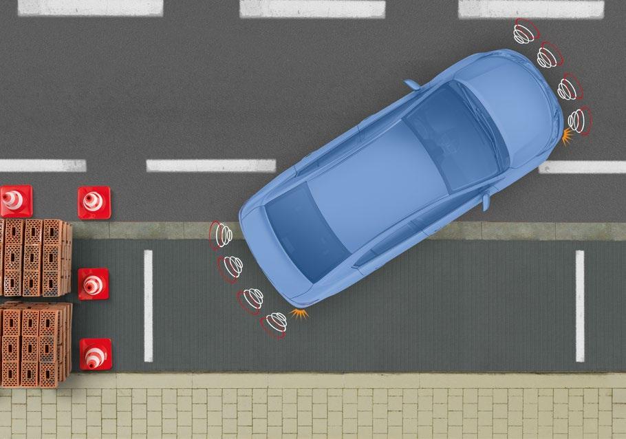 SISTEMA DE AJUDA AO ESTACIONAMENTO O RAV4 é muito fácil de estacionar. Mesmo assim, quando o espaço é reduzido terá instruções dadas pelo sistema de ajuda ao estacionamento.