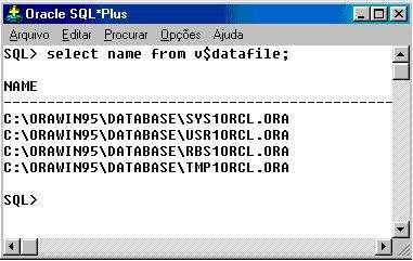 Novel VMS Ncopy Backup, copy Os arquivos necessários para fazermos backup são: Database files e control files.