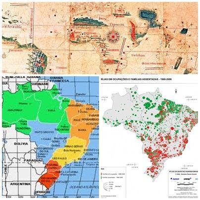 Figura 01: tipos de mapas apresentados aos alunos Depois desta etapa iniciou-se a fala sobre os mapas mentais propriamente ditos e como eles também poderiam elaborar os seus.