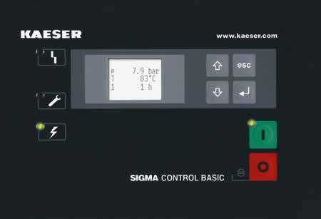 comunicação. Consequentemente, é um elemento de série em todos os compressores de parafuso da KAESER das séries ASD a HSD e está disponível, sob encomenda, para os sistemas das séries SX, SM, SK e AS.