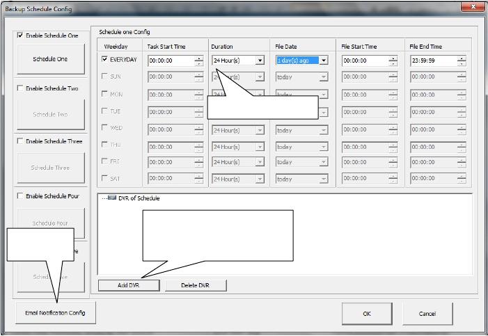 Capítulo 4 Configuração de agendamento de backup 4.1 Introdução do agendamento de backup do GUI Antes de entrar para a interface de programação de Backup, o usuário deve parar a tarefa atual.