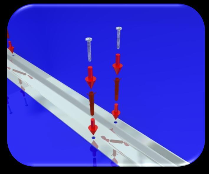 Recorrendo a um medidor laser, deverão ser confirmadas todas as distâncias entre rail's.