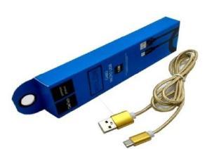 R$ 4,51 Cabo  V8 Nylon 2m Cabo USB p/ Celular V8