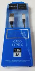 Cabo USB p/ Iphone 5/6 Nylon 2m Cabo USB p/ Iphone 5/6 Nylon 2m Cabo USB Tipo C Turbo 3.