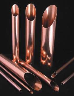 TUBOS DE COBRE HIDROLAR Os tubos de cobre Hidrolar são tubos rígidos sem costura, fabricados pelo processo de extrusão e em seguida calibrados nos diâmetros comerciais por trefilação.