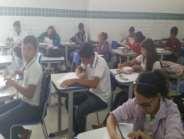 Imagens: Aplicação do questionário e divulgação do resultado Esse teste foi aplicado em sala de aula para avaliar a percepção dos alunos sobre a questão do desperdício.