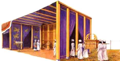 A família de Gérson cuidava de carregar as cortinas e os reposteiros, assim como os demais utensílios da tenda da congregação, que não os