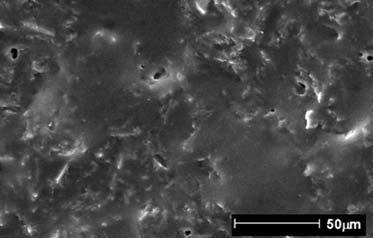 [Figure 14: X-ray diffraction pattern of porcelainized stoneware tile sample containing 1% synthetic flux as fluxing raw material (composition 1) after firing at 12 ºC.