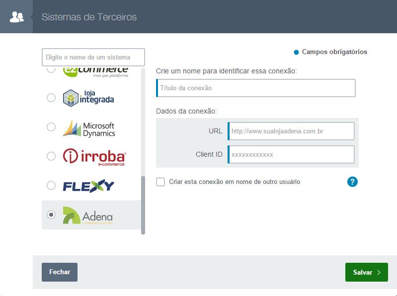 18.2 Configurndo no Mil2Esy PRO Mrque Aden nos itens à esquerd e defin os seguintes prâmetros: Título d onexão: Esse é o nome que voê usrá pr identifir est onexão.