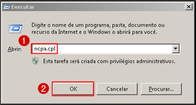 MONTANDO O SERVIDOR (MDA) 1: Com a tecla Windows + R abrirá a tela de