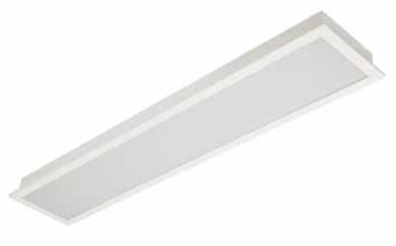 TQT Fluorescente tubular T8 Material: orpo em chapa de aço tratada / Difusor em acrílico leitoso. cabamento: Pintura epóxi branca.
