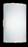 inha RNDE ED Material: lumínio / Difusor em vidro curvo. cabamento: Pintura epóxi branca / Silk print branco interno e jateado externo com borda branca.