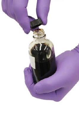 química ao óleo após operação Partículas metálicas