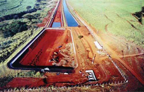 ETE Guariba (Guariba - SABESP ) Recuperação de Lagoas Anaeróbicas com 960m de Extensão.