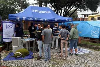 Em pleno dia de Ação Social promovido pela Faesp, pudemos mostrar como é o trabalho desenvolvido pela Associação MarBrasil no litoral do Paraná.