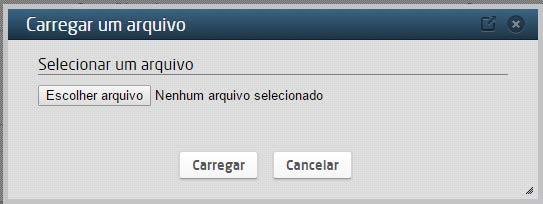 Depois de selecionado, clique no botão [Carregar] para concluir a anexação do arquivo.