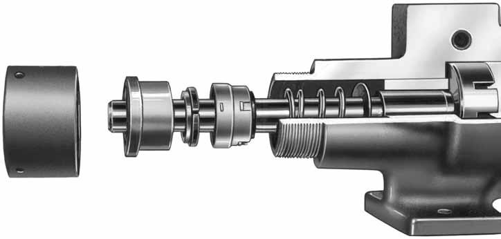 TRAVA DA MOLA DO SELO MECÂNICO PORCA DE FIXAÇÃO BASE DO SELO PARTES GIRATÓRIAS MOLA FIGURA 5 ANEL DE DESGASTE RETENÇÃO ESPAÇO PARA ENCAIXE DO CABEÇOTE INSTALANDO A BUCHA DO EIXO DA BOMBA A bucha do