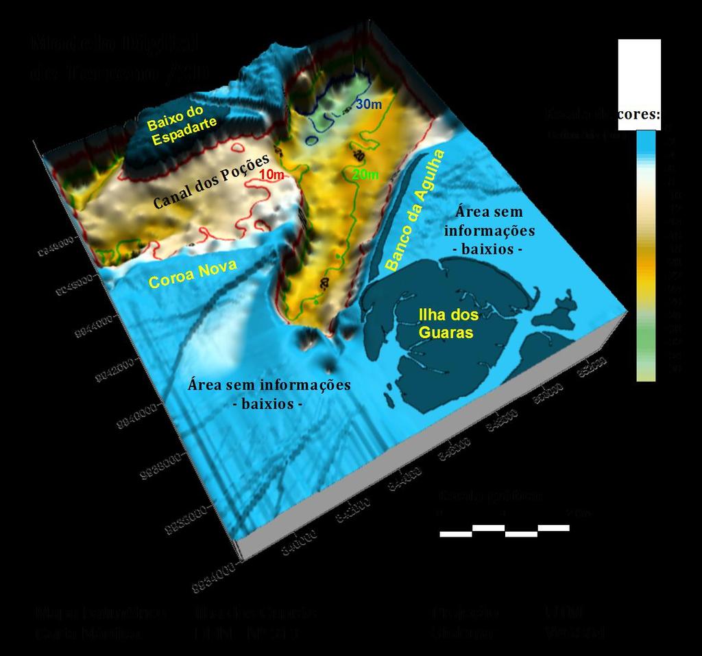 análise pode ampliar as possibilidades de determinação da extensão das tendências de mudanças da linha de costa da ilha conforme identificado no processamento digital das imagens de satélite.