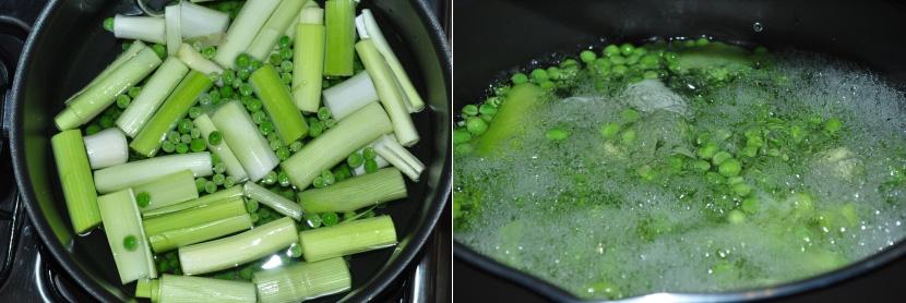 de molho pesto (receita aqui). Higienize os talos de alho poro muito bem.