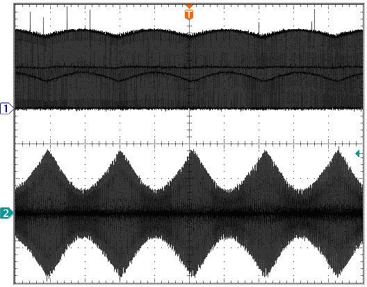 97 Fig. 5.9 (a) Tensão e corrente no diodo D3; 50 V/div; 10 A/div; 4 ms/div; (b) Detalhe na comutação; 50 V/div; 10 A/div; 10 µs/div.