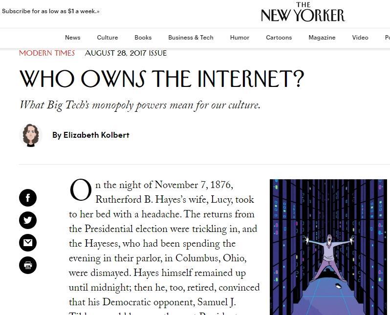 Há trinta anos, quase ninguém usava a Internet para nada. Hoje, quase todo mundo usa isso para tudo.