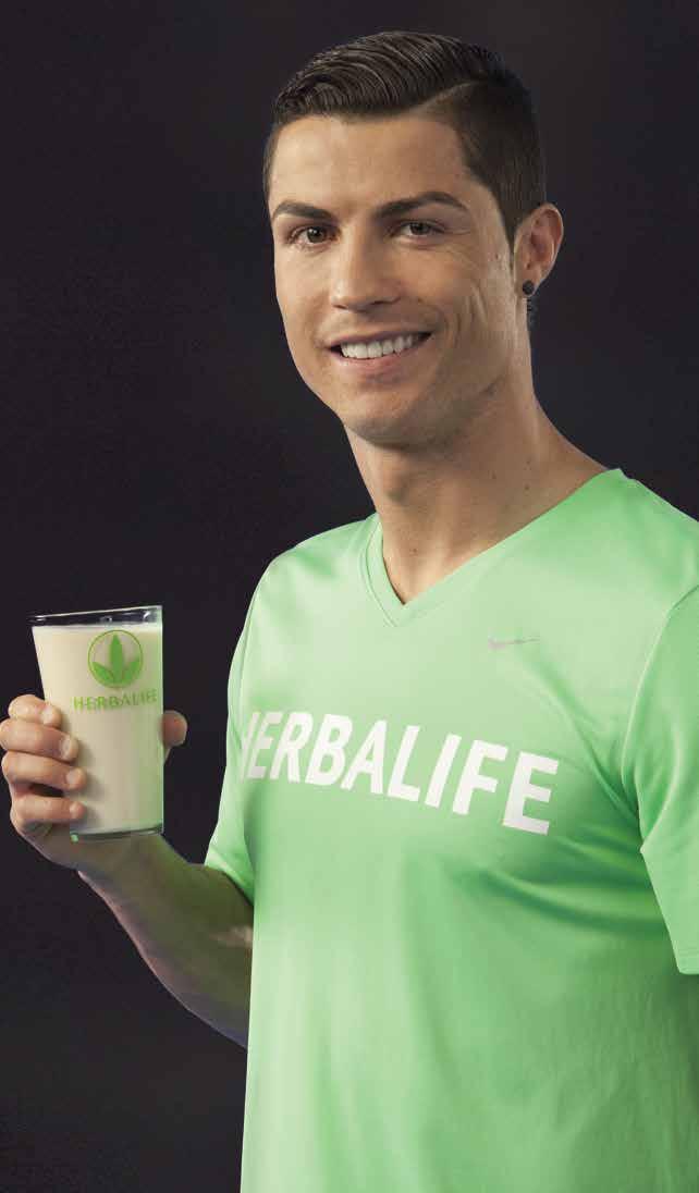 Patrocínio Esportivo Ao voltar sua atuação para que consumidores do mundo inteiro possam ter um estilo de vida mais saudável, a Herbalife investe também na promoção do esporte como