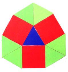 somente triângulos equiláteros e quadrados de lados congruentes, ambos tipos