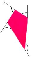 23. Verificação da soma das medidas dos ângulos internos do polígono não convexo é de igual valor da soma das medidas dos ângulos internos do polígono convexo com o mesmo número de lados: - A