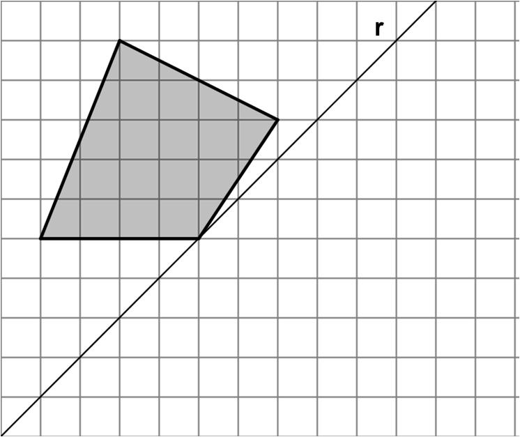 13. Completa as figuras de modo a que as retas r e s sejam os eixos de reflexão respetivos. 14.