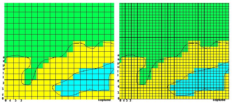 Conceitos Básicos em Ciência da Geoinformação modelos numéricos de terreno: podem ser armazenados em grades regulares (representação matricial), grades triangulares (representação vetorial com