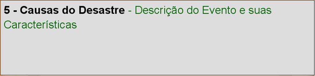 Notificação Preliminar de Desastre Delimitar com o máximo de