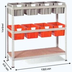 190x400x230mm Estantes para