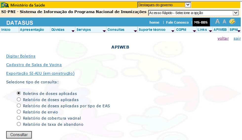 (iv) Após o download, ainda no SIPNI, entrar no menu UTILITÁRIOS/ SEGURANÇA/ ATUALIZAR BASE DE DADOS.