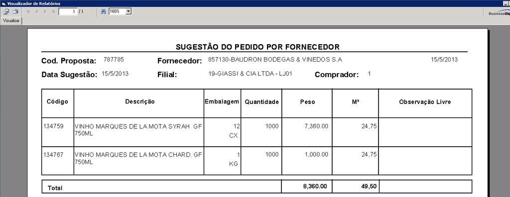 NOTA: A Manutenção da Negociação disponibiliza opções de consulta e manutenção do item: F5 Cons: Consulta da movimentação do item. F6 52Semanas: Consulta de Entrada e Saída do item.