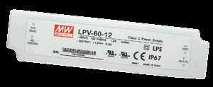 55 modelo grau de proteção FONTES DE TENSÃO MEAN WELL alimentação (Vca) potência (W) corrente máxima de saída (A) de saída (Vcc) dimensões (CxLxA) LPV-20-12 IP67 90-264 20 1.