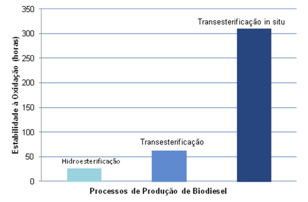 Avaliação da estabilidade à oxidação do biodiesel a partir da moringa Tabela 6: Estabilidade à oxidação do biodiesel a partir da moringa Processos Estabilidade à Oxidação (hs) Transesterificação 62