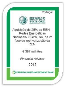 68 Em 2012 e na Península Ibérica destacaram-se as seguintes operações em que o Banco esteve envolvido: Brasil A