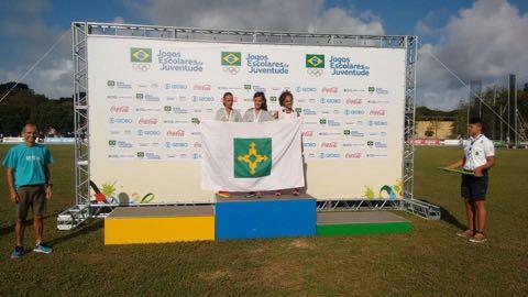 AGOSTO - A atleta Cinthia Ellen, 14 anos, do Projeto Clube dos DescalSOS / Caixa, foi campeã brasileira nos 250m nos Jogos Escolares