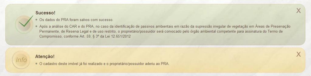 Algumas opções exigirão um detalhamento 101, que deve ser preenchido pelo usuário.