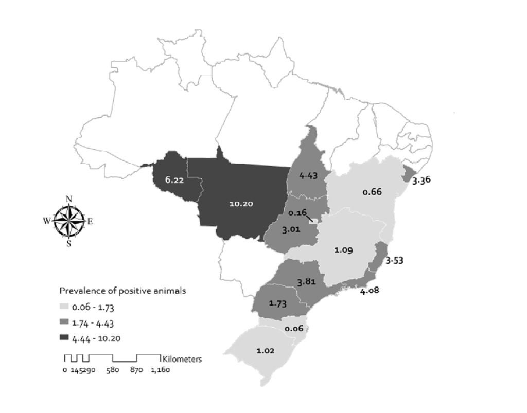 18 SC, PR, SP, RJ, ES, MG, BA, SE, TO, GO, DF, MS, MT e RO. Dos levantamentos foi possível verificar a heterogeneidade das unidades federativas avaliadas e também dentro das mesmas.