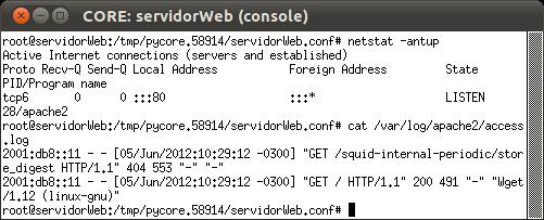 # cat /var/log/apache2/access.log O resultado deve ser similar à: *Obs: a primeira requisição enviada para o cliente pode ser visualizada na linha com a expressão GET / HTTP/1.1. 6.