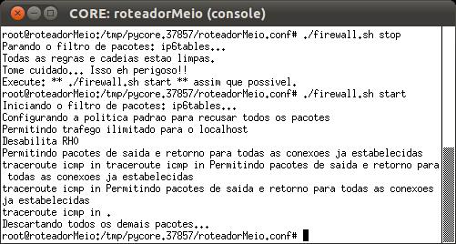 O resultado deve ser: i. No terminal de externo, execute o seguinte comando novamente: # ssh core@2001:db8:d0ca::1 Lembrando que a senha de acesso é core.